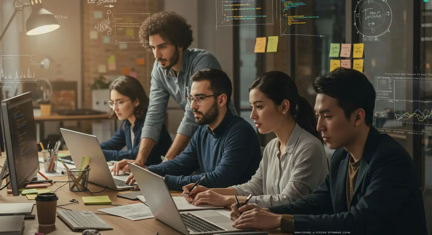 Abstract visualization of website connections and dead links